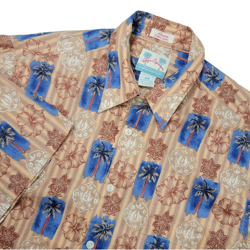 Vintage Reyn Spooner Regency Cotton Lawn Mens M Multicolor Hawaiian Button Up
